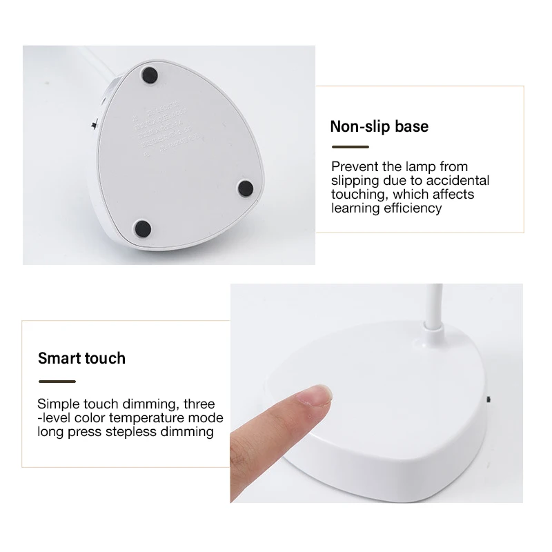 Светодиодная настольная лампа с защитой глаз складной ночсветильник плавным