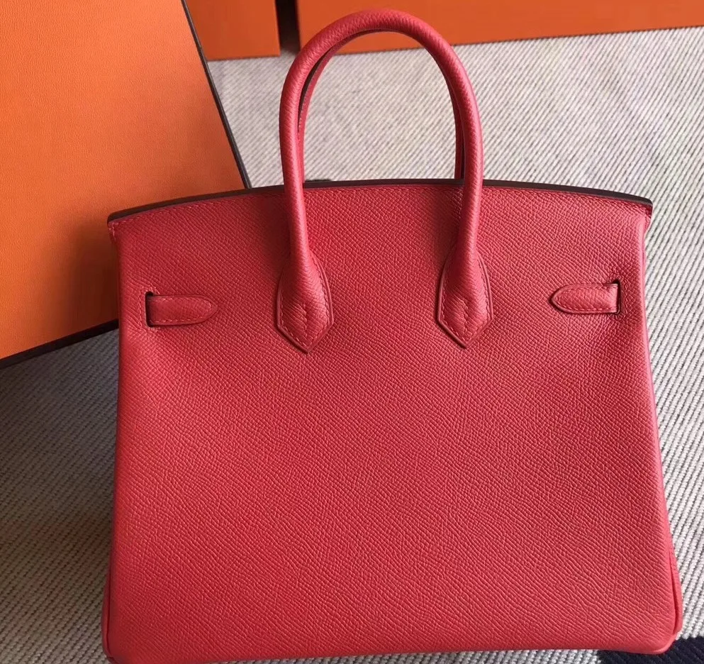 

HANDMADE BRAND Handbag,25CM,Burdundy LUXURY PURSE,DESIGNERS BAG,EPSOM Leather, Wax line stitiching,Fast delivery