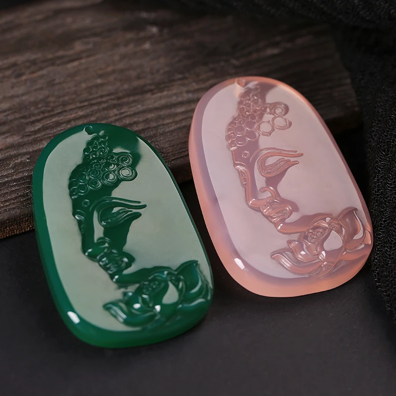 Подвеска в форме головы Будды с боковой стороной 1 шт. 33*50 мм натуральная