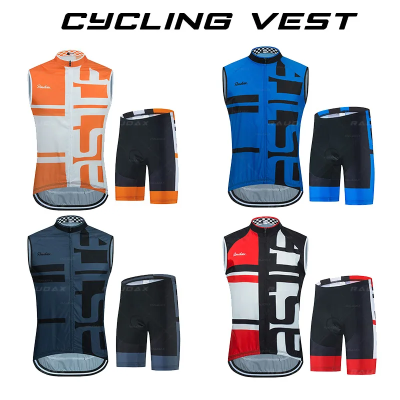 

Cycling Vest Men Keep Dry and Warm Mesh Ciclismo Sleeveless Bike Bicycle Undershirt Jersey Windproof Cycling Clothing Gilet Set