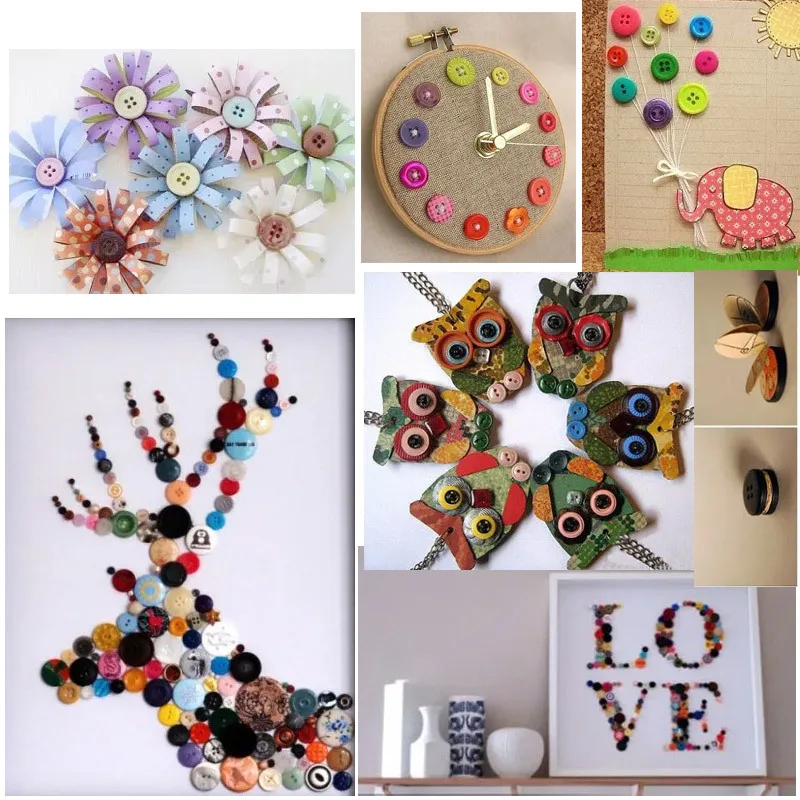 

Mix Size Resin Button 2/4 Holes Sewing Buttons Scrapbook DIY Home Decoration Children's Garment Accessories 500g