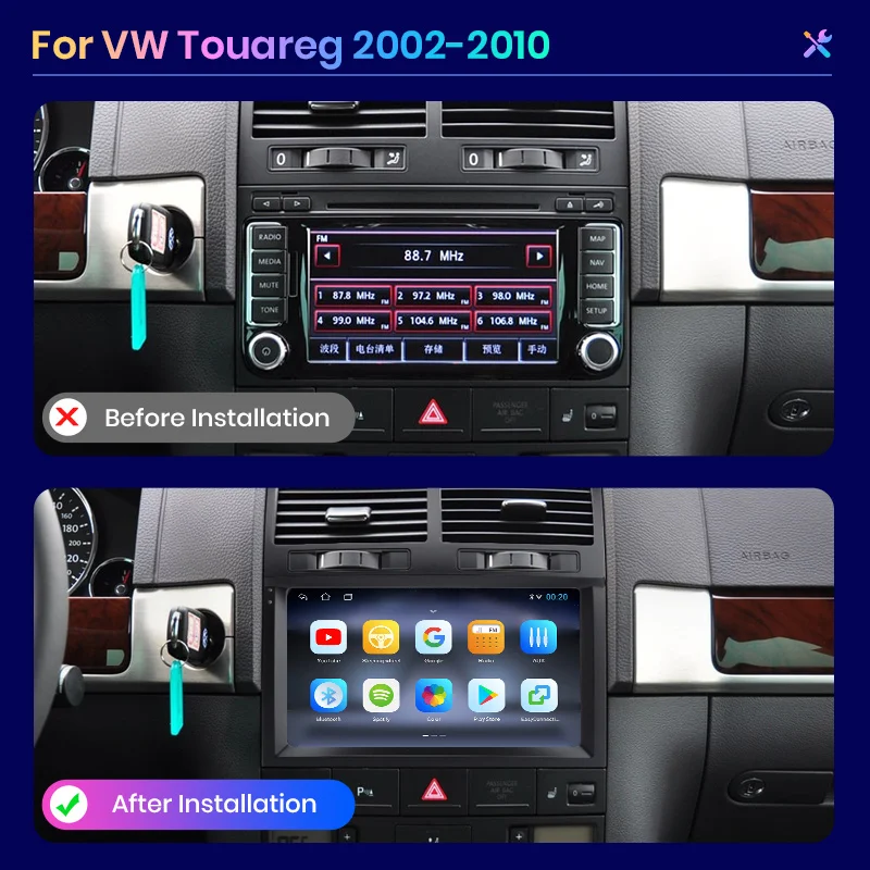 Автомагнитола AWESAFE PX9s для VW мультимедийный проигрыватель на Android 2 din DVD Volkswagen Touareg