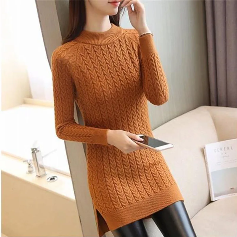 Толстая теплая Женская водолазка 2020 зимние женские свитера и пуловеры вязаный