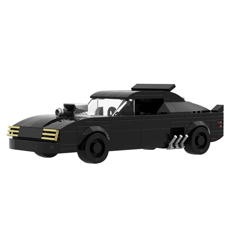 

MOC Max Black Interceptor High-tech Muscle Car Supercar Model Building Blocks Motor Toys Kid Gift