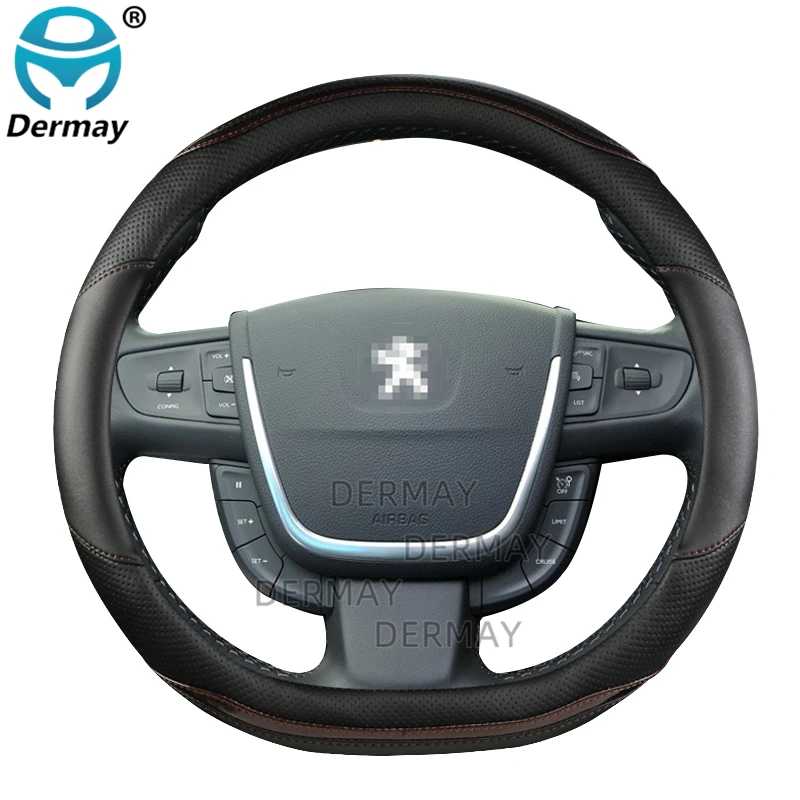 Для пежо 508 Peugeot SW Saloon RXH 2010 ~ 2017 DERMAY чехол рулевого колеса автомобиля кожа из