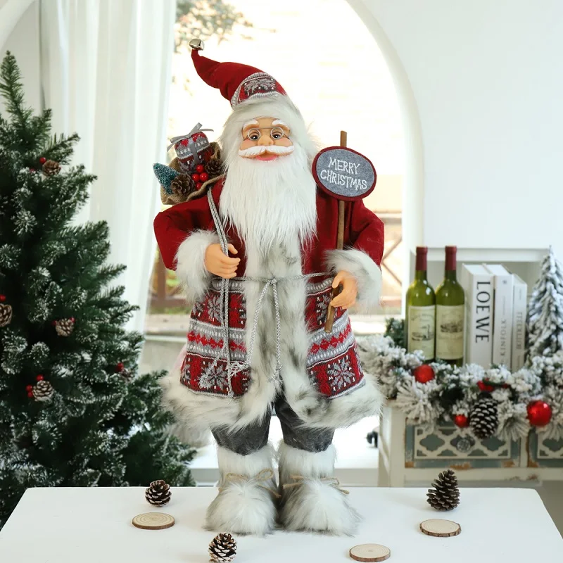 

Christmas Decoration New Year 2022 Home 25 Style Height 30cm Santa Claus Doll Children's Gifts Window Ornaments Add Atmosphere