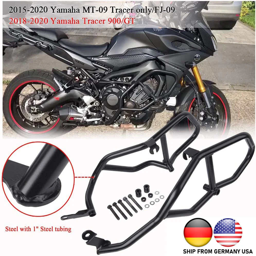 Motorcycle Crash Bar Engine Guard Frame Protector Falling Protection for Yamaha MT09 FJ09 Tracer 900 GT 2020 2019 2018 17 16 15