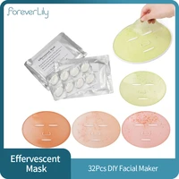32pcs diy facial fruit vegetable maker automatic mask machine use effervescent collagen tablets anti aging wrinkle hydrating