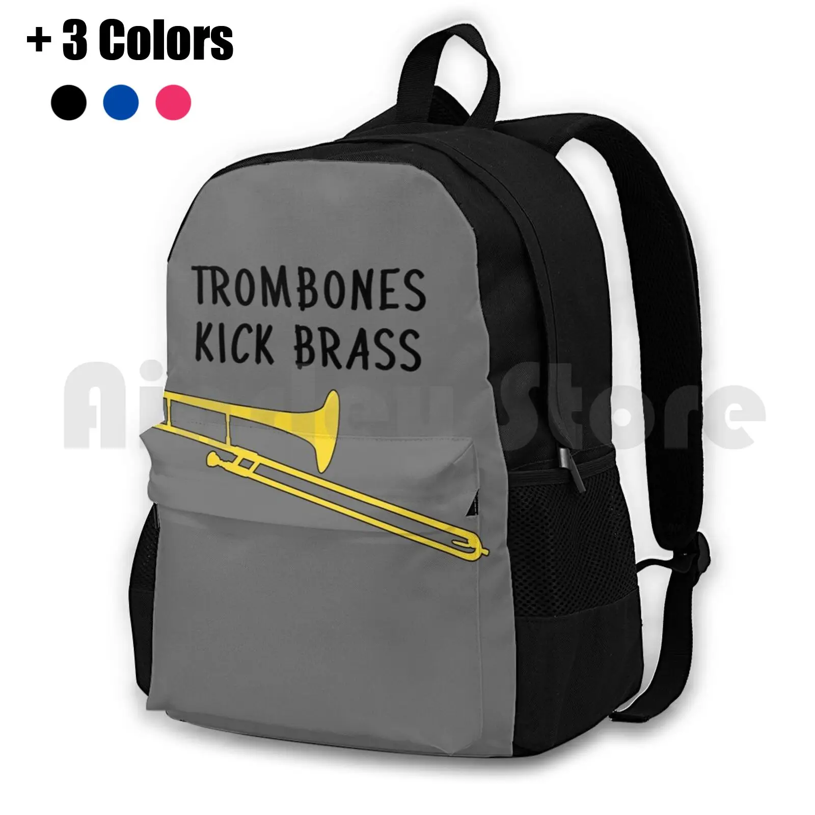 

Funny Trombone Gift , Marching Band , Concert Band-Trombones Kick Brass Outdoor Hiking Backpack Waterproof Camping Travel