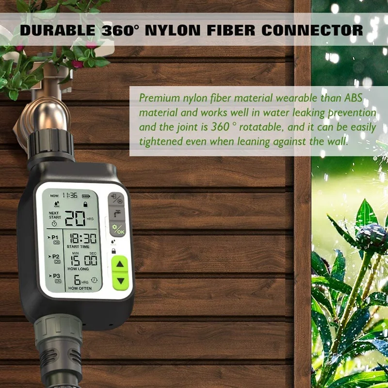 

Programmable Water Timer Automatic Watering Hose System Plant Lawn Sprinkler Kit Automatic Irrigation Timer for Garden