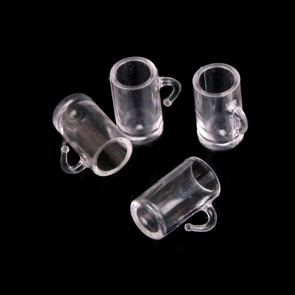 4 шт. прозрачный Кубок в масштабе 1:12 миниатюрный мини-Кубок для вина кукольный