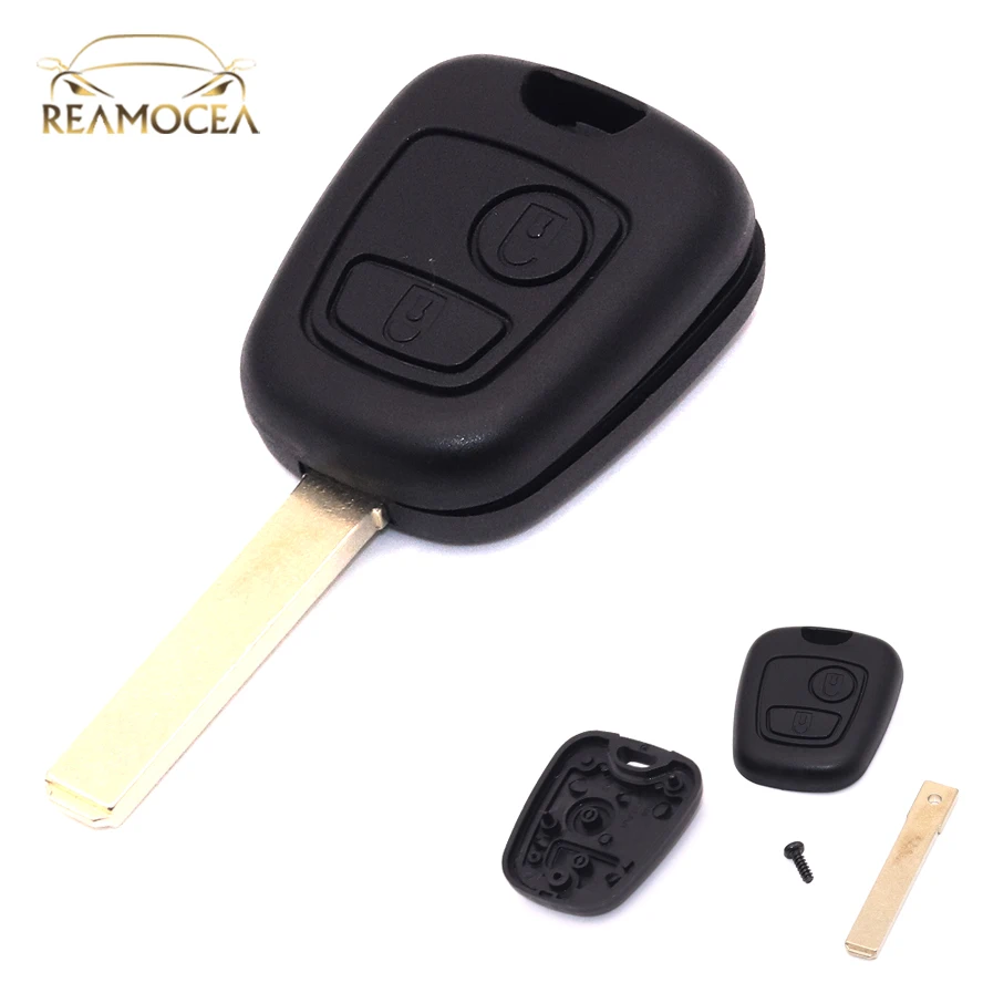 Reamocea 2 кнопки черный чехол для ключей с дистанционным управлением оболочка