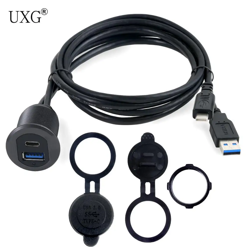 

Удлинитель автомобильный со светодиодной подсветкой, USB 2,0 и USB 3,0