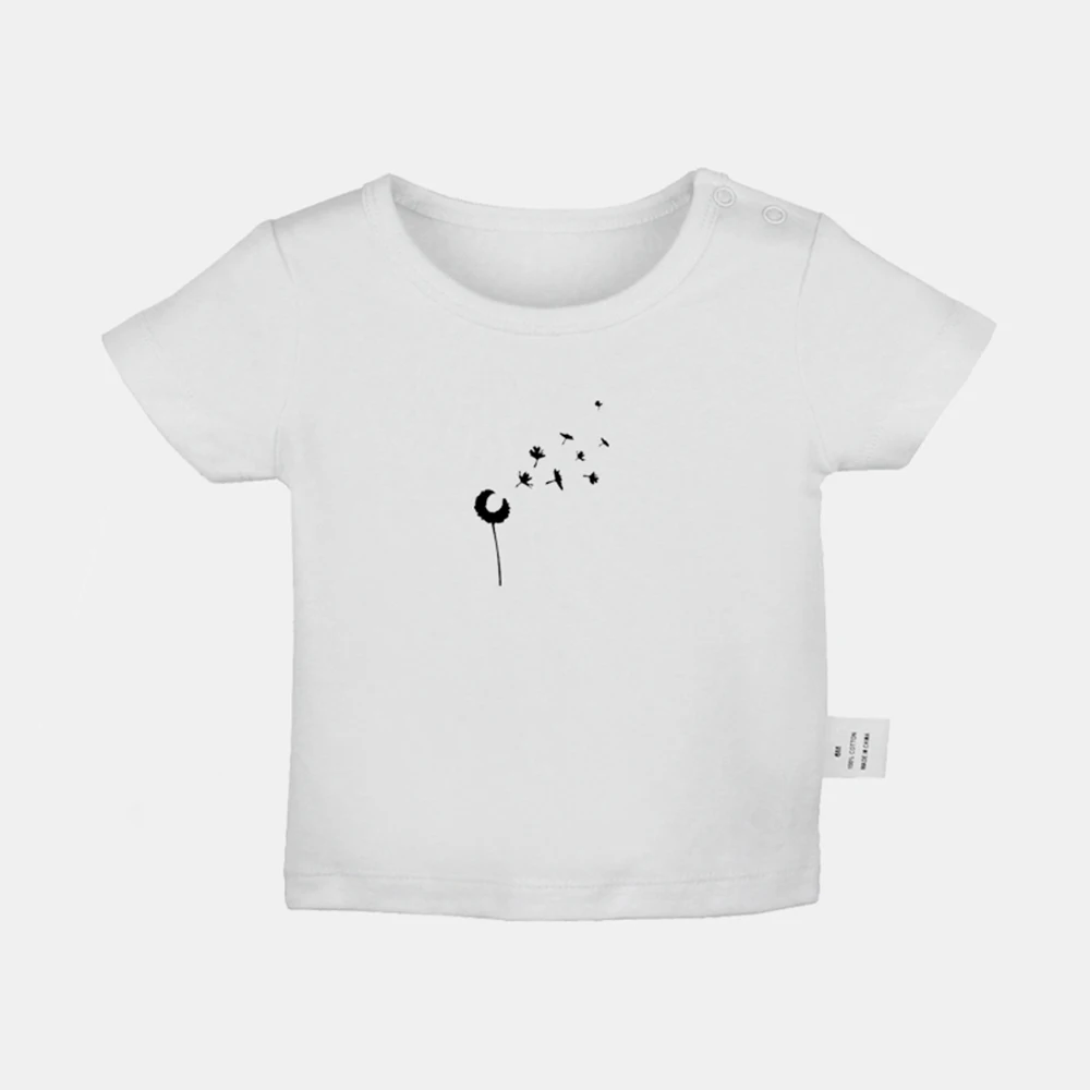 

Dandelions Design Newborn Baby T-shirts Dolphin in the Water Different Not Less Graphic Solid Color Short Sleeve Tee Tops