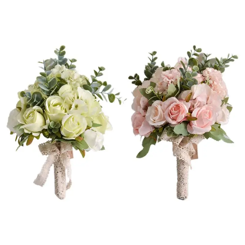 

Свадебный букет невесты 2021, искусственные листья эвкалипта, цветы для подружки невесты, декор для домашнего стола для вечеринки