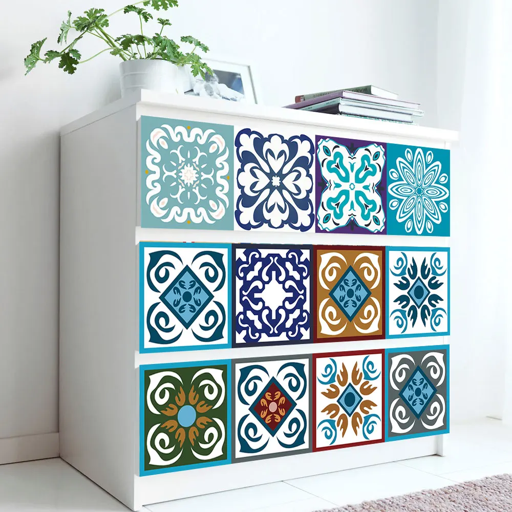 

Fresh Style Retro Strip Wall Sticker Cupboard Bathroom Kitchen Decoration Wallpaper Waterproof Peel & Stick Vinyl Art Wall Decor