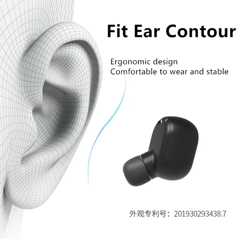 M1 Mini TWS Wireless Handsfree Bluetooth 5.0 Earphone In-Ear Sports Stereo Headsets Hifi Sound With Mic Charger Box | Электроника
