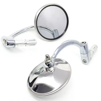 for motorcycle round mirror chrome retro rear mirrors handle bar end rearview side mirror chopper scooter cafe racer