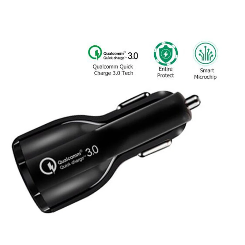 Новинка 2020 автомобильное зарядное устройство 2 USB QC 3 0 быстрая зарядка с портами