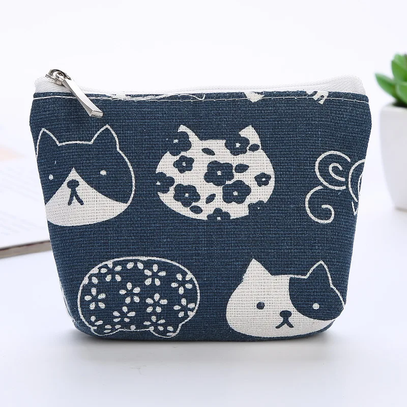 ETya/милые корейские женские сумки для монет из хлопка, маленький бумажник для денег, кошелек для детей, девочек - Цвет: B