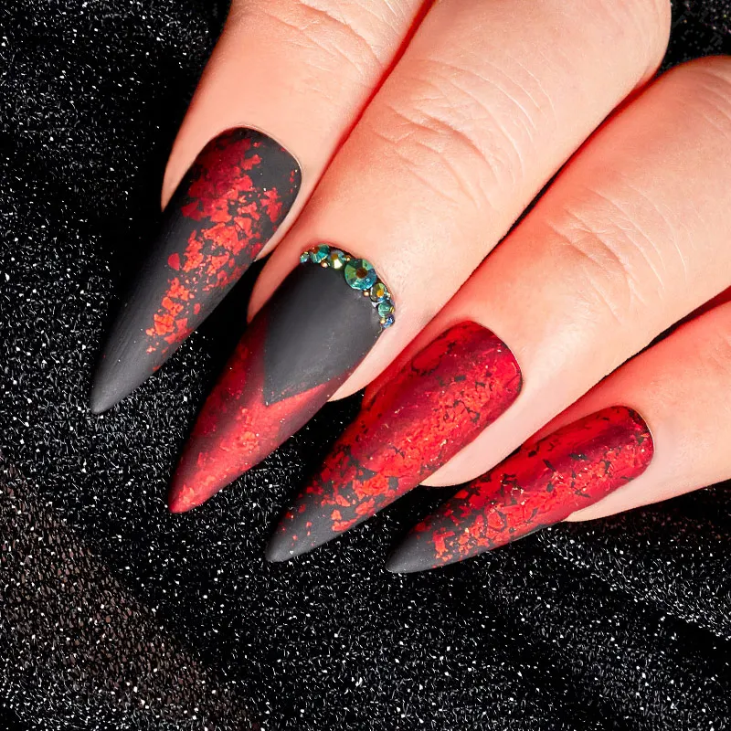 Коробка с четырьмя лилиями 3D алюминиевые фольги неправильной формы ломтики для