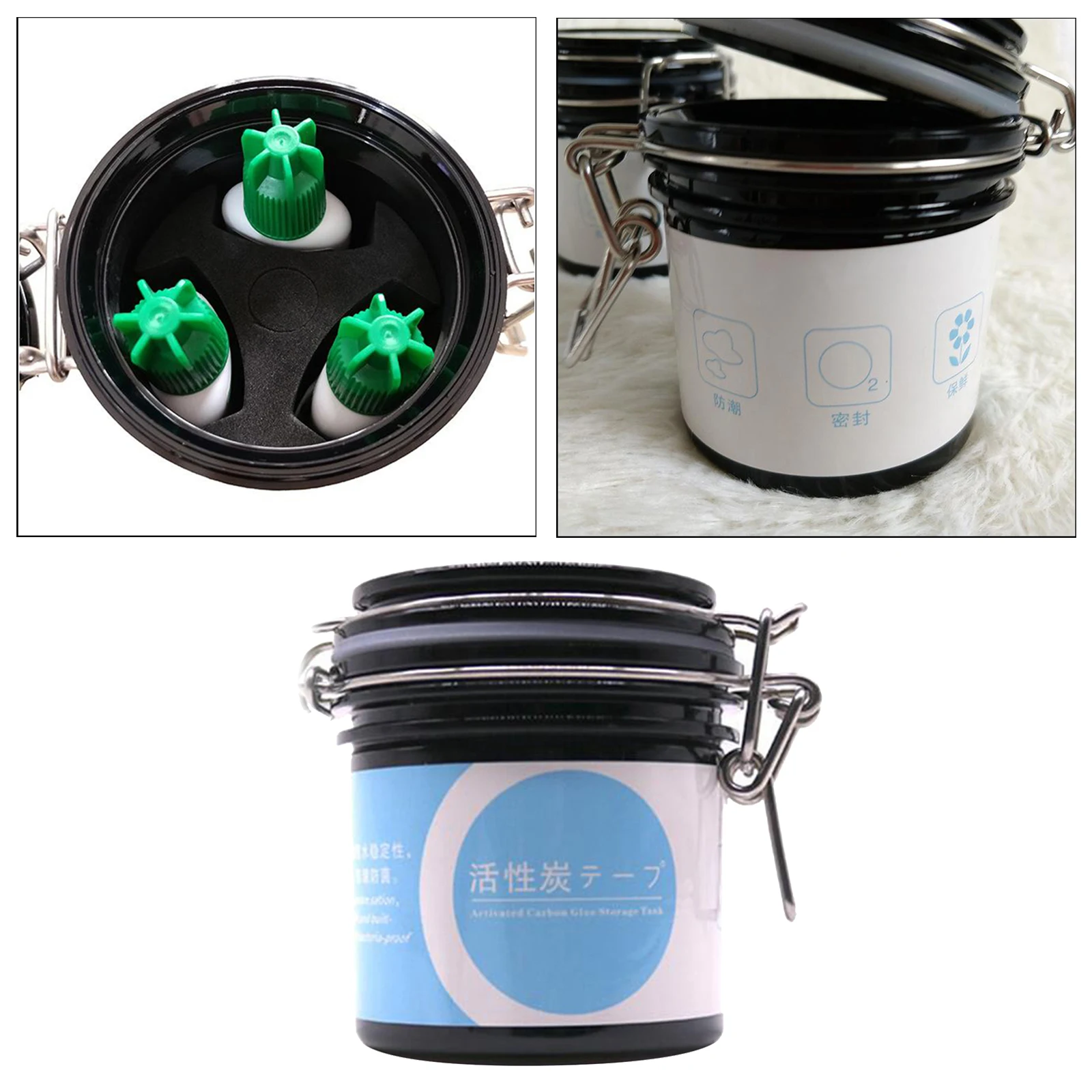

Eyelash Glue Adhesive Storage Tank Box Activated Carbon Jar
