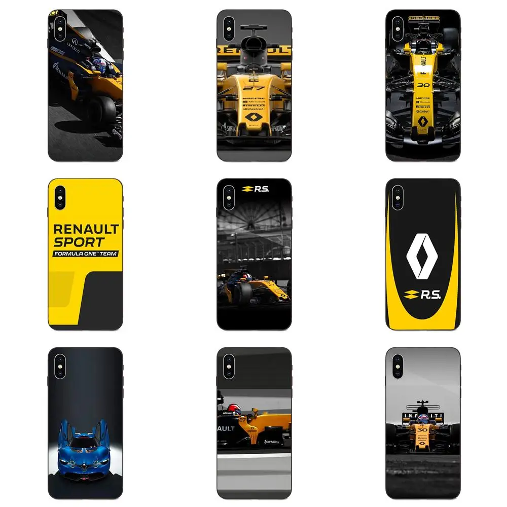 Renault Rs Car для Apple iPhone 4 4S 5 5S SE 6 6S 7 8 Plus X XS Max XR Мягкий Силиконовый ТПУ Черный Новый
