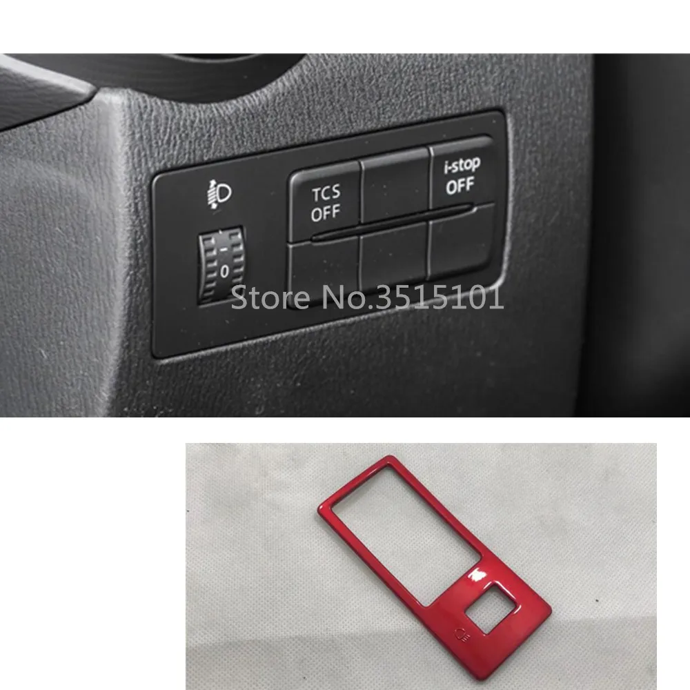 Car Body Cover ABS Chrome Front Fog Light Switch Button Inner Trim Frame Lamp Panel 1pcs For Mazda CX-3 CX3 2017 2018 2019 2020 |