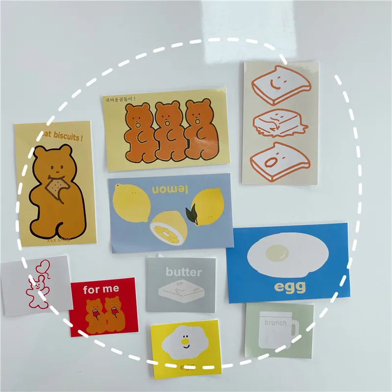 27 шт./лот декоративные Стикеры для дневника с милым печеньем и медведем кавайные