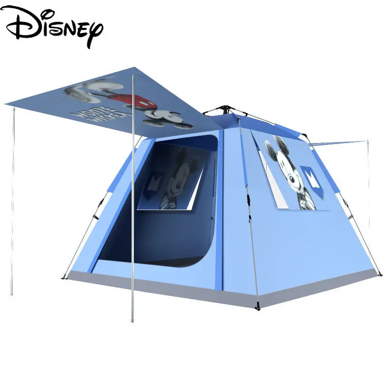 

Уличная палатка Disney на 3-4 человек, полностью автоматическая одинарная и двойная палатка для отдыха на открытом воздухе, непромокаемая Толст...