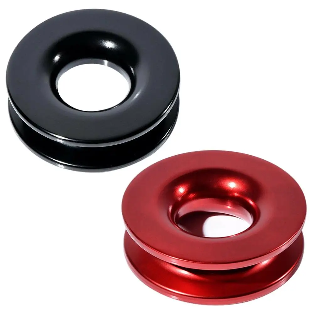 

Durable Car Winch Recovery Aluminum Alloy Recovery Ring 41000 Lbs Recovery Ring Block Pulley For 3/8 1/2 Inch Rope TV UTV SUV