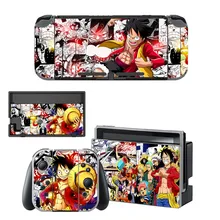 One Piece Luffy Screen Protector Sticker Skin for Nintendo Switch Console Dock Charger Stand Holder Joycon Controller Skin