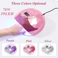 professional 78w uv nail lamp for manicure machine nail dryer led lamp for drying nails gel polish with lcd display curing light