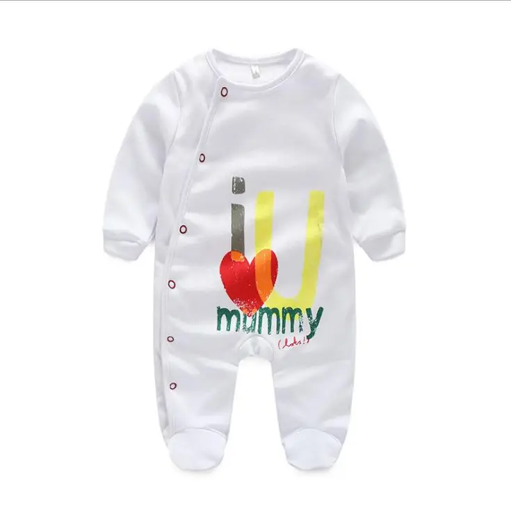 Осенний комбинезон с длинными рукавами Детский принтом love dad mom экстремальные