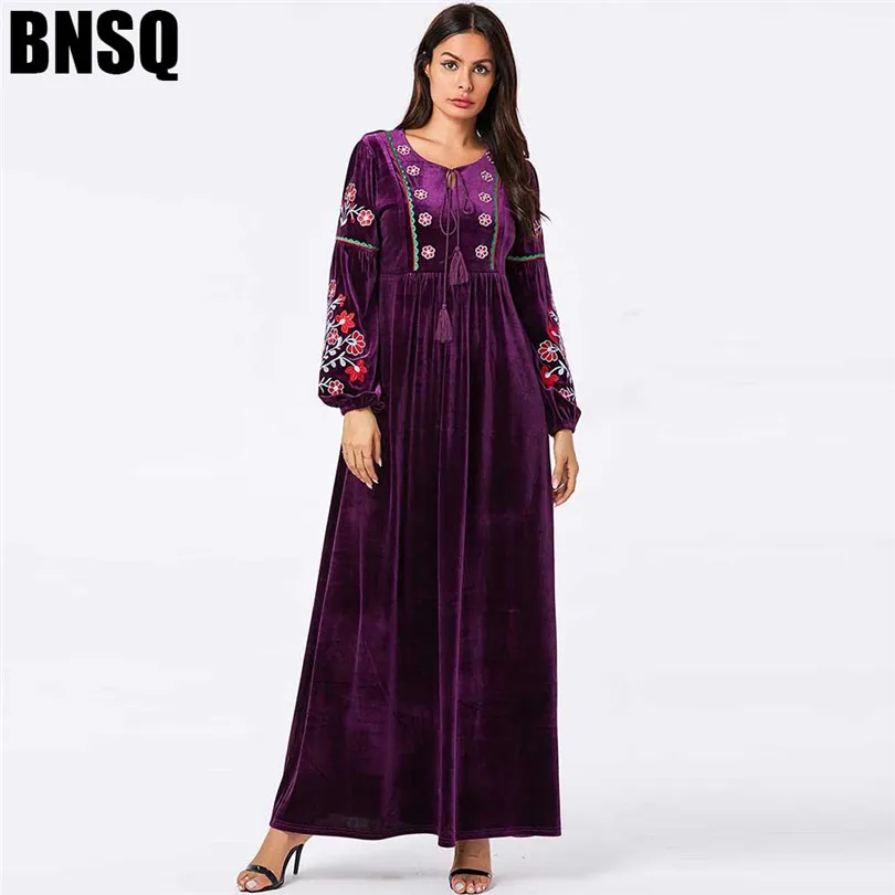 Средний Восточный турецкий Женский Синий завод вышитые повседневное золото