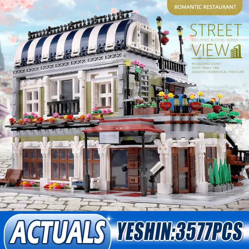 Конструктор Yeshin городской уличный совместимый с 10243 MOC романтические паризанские