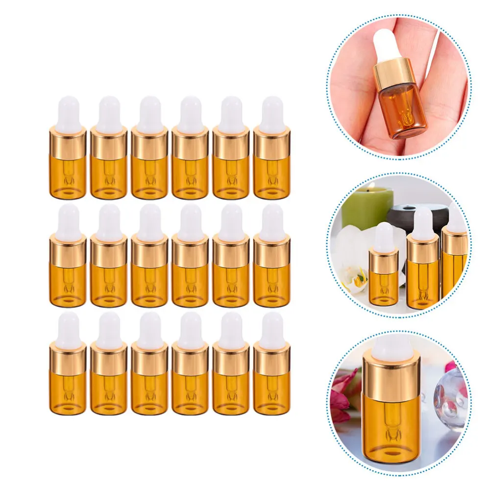 

25pcs 3ml Portable Glass Dropper Bottle Mini Essential Oil Dropper Bottle