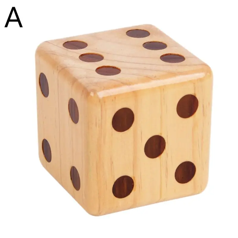 

6-sided Dice Big Wooden Dice 3.5 inch Bar Drinking Game Rounded Corner Dice
