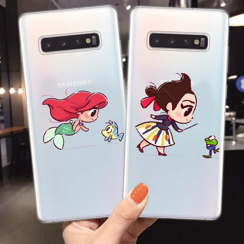Мягкий чехол для телефона с рисунком русалки Белль Русалочки Мини Принцессы Samsung