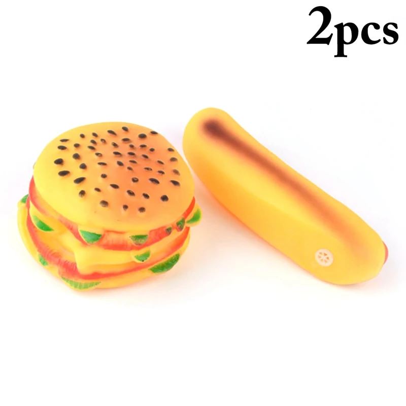 2 шт. моделирование Еда скрипучий игрушки Укус доказательство забавные гамбургер