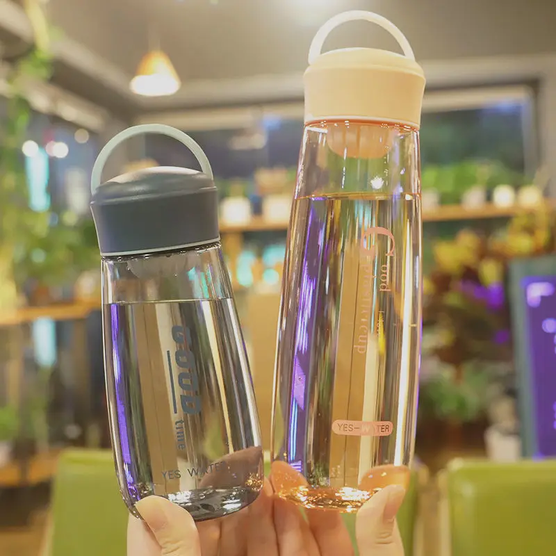 

Fashion ins portable leak proof plastic cup with tea partition large capacity water cup travel sports fall proof space bottle