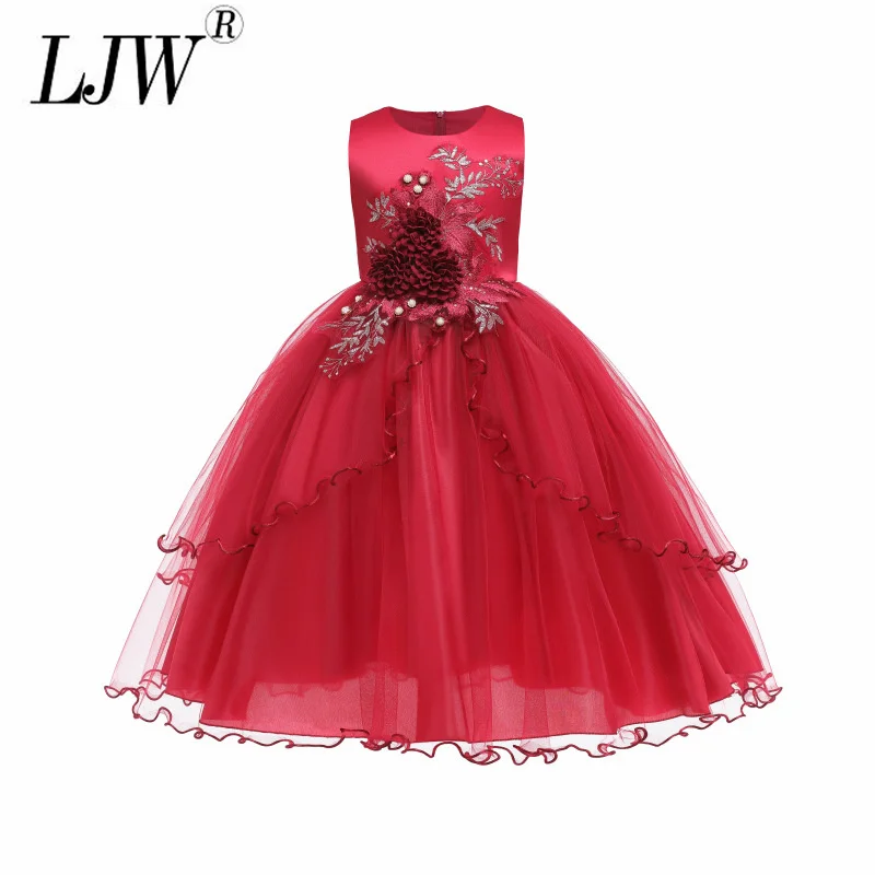 

2022, свадебная юбка-жилет для девочек, юбка принцессы, платье для шоу, длинная трехмерная кружевная юбка с цветочным принтом, свадебное плать...