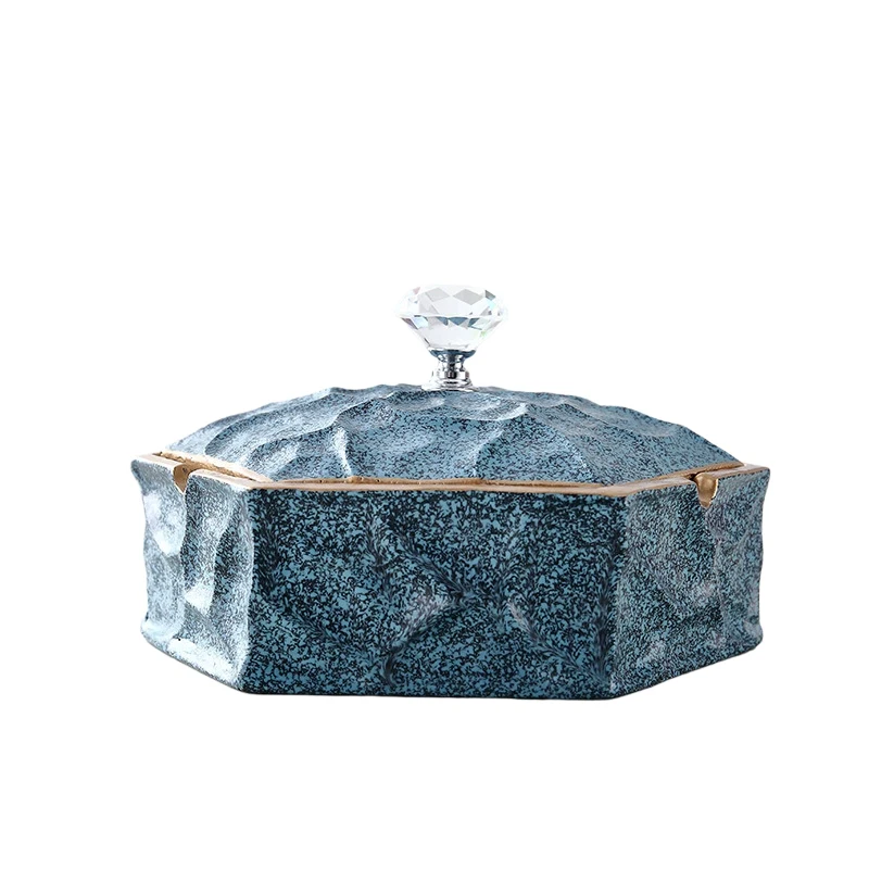

Resin Large Capacity Household Ashtray with Lid Room Office Desktop Wind and Ash Ashtray Car Home Decoration Gift for Boyfriend