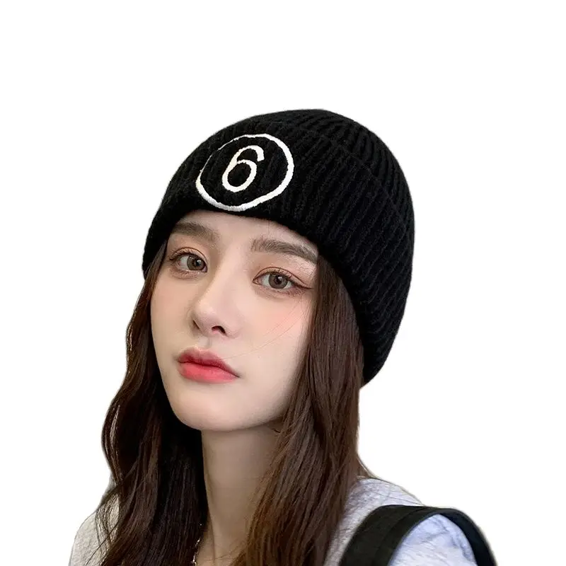 New Style Knitted Big Stretch Hat Autumn And Winter Ladies Candy Color Warmth European American Fashion | Аксессуары для одежды