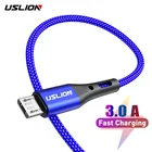 Кабель Micro USB USLION 3 м для быстрой зарядки Android мобильный телефон кабель для передачи данных для Xiaomi Redmi Note 5 Pro Micro зарядное устройство для Samsung S7