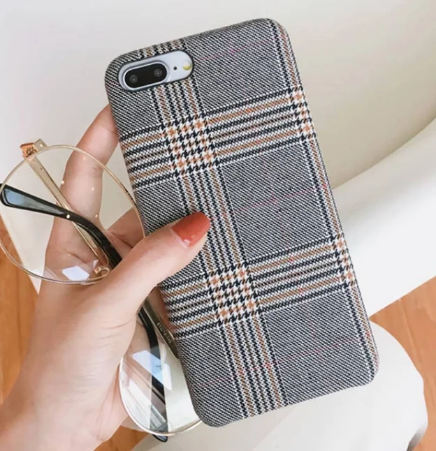 5 Gimfun теплый фланелевый клетчатый тканевый чехол для телефона для Iphone 11 чехол простой плюшевый тканевый чехол для Iphone 11 Pro Xs Max Xr X 6 7 8 Plus - Цвет: 5
