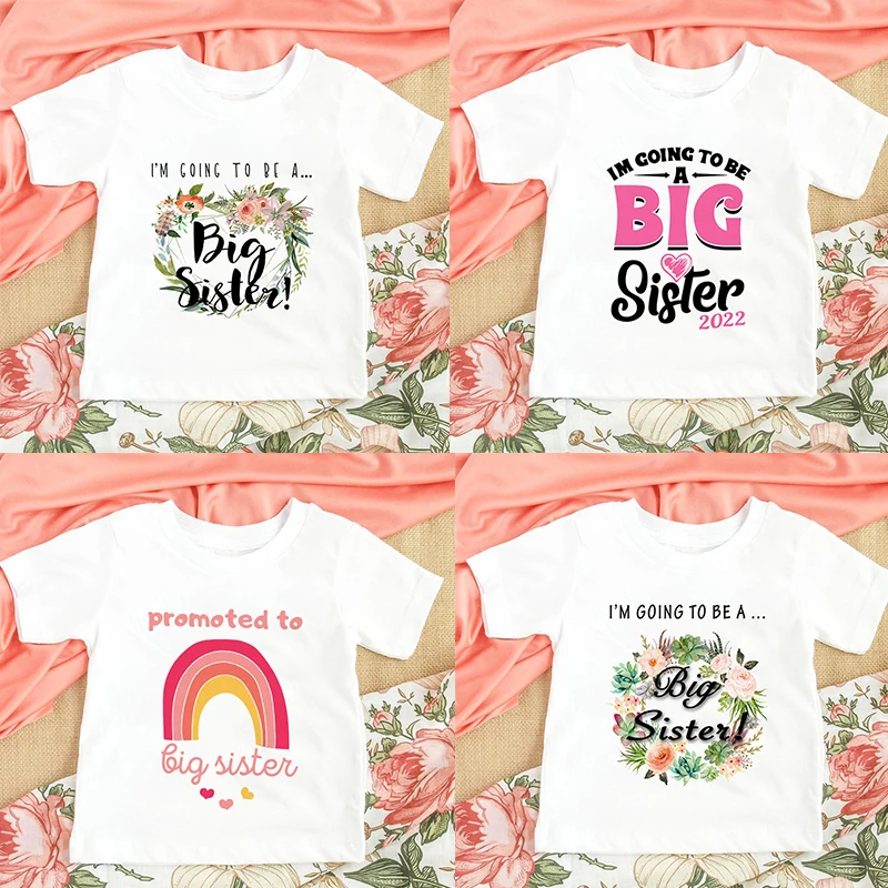 Camiseta de I'm Being Promoted To Big Sister para ni&ntilde;os, camisa para ni&ntilde;os peque&ntilde;os, Top 2022, anuncio de beb&eacute;, ropa para ni&ntilde;os-0