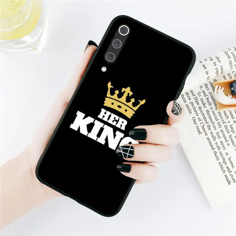 

King Queen Crown pattern Phone Case For Xiaomi Redmi note 7 8 9 t k30 max3 9 s 10 pro lite Luxury brand shell funda coque