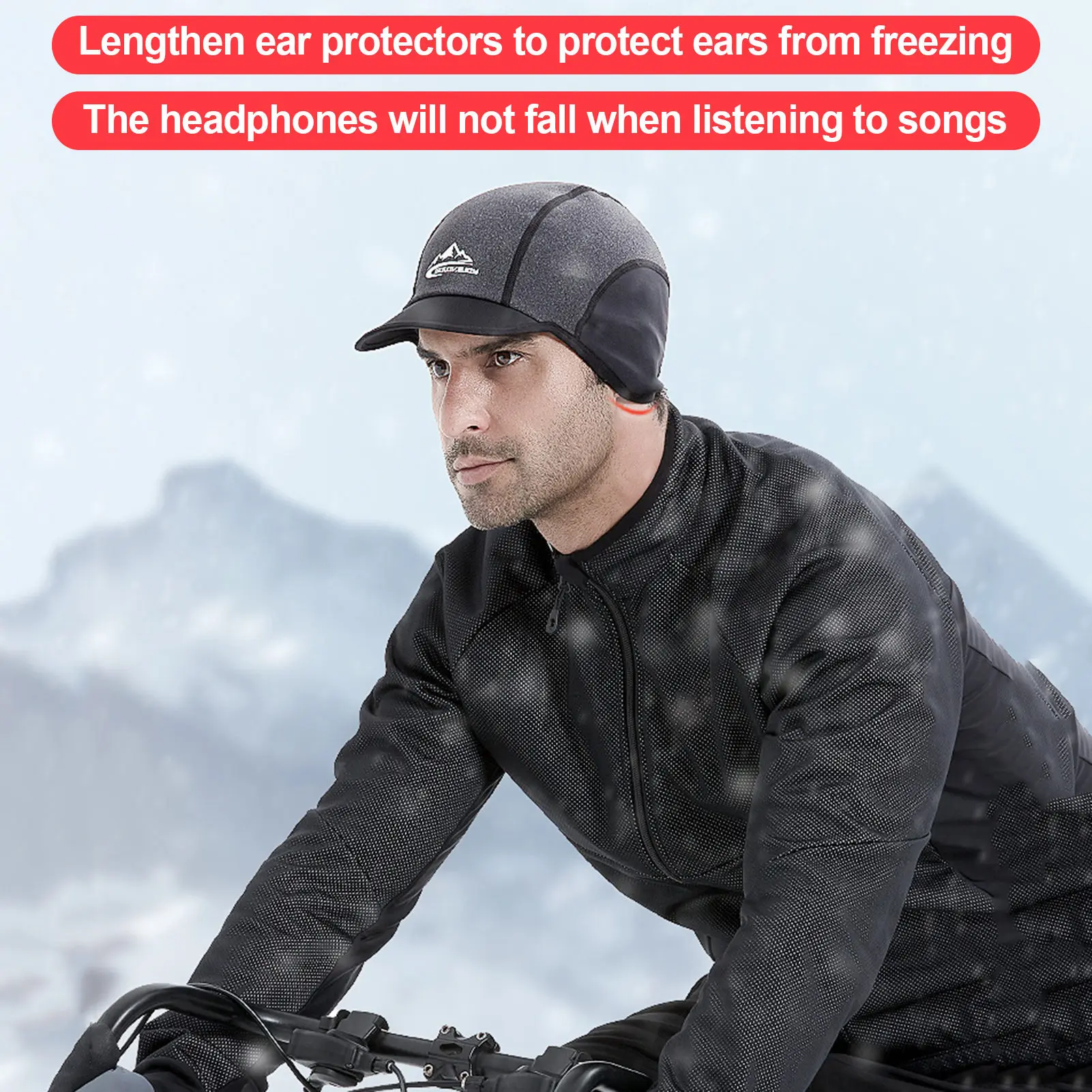 

Cycling Cap Waterproof Warm Outdoor Thermal Ski Hat For Winter Running Skiing Riding Hat Men Women MTB Bike Cycling Headwear