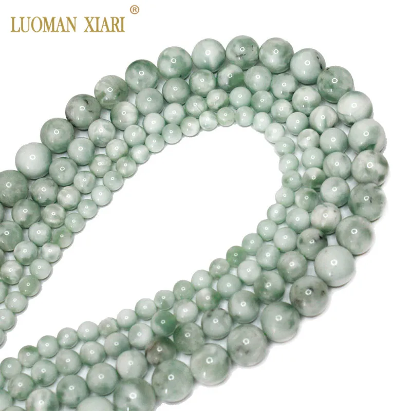 Круглые Бусины Из ангелита ААА 100% натурального зеленого цвета для изготовления